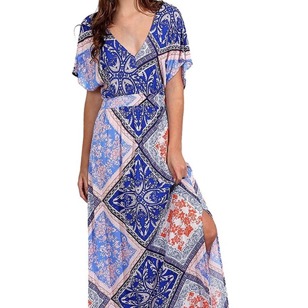 Floor Length Lightweight Printed Dress